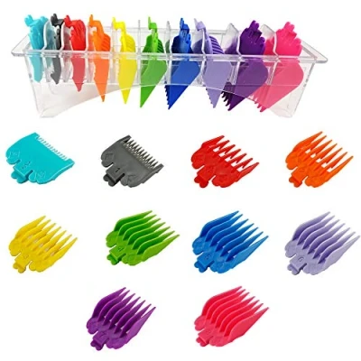 Image of Hair Clipper Combs，10 Attachments，Hair Limit Comb Guide Attachment Combs set，Great for Professional Stylists and Barbers