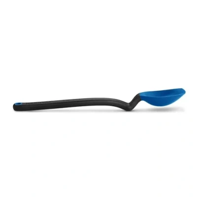 Image of Dreamfarm Mini Supoon Non Stick Silicone Sit Up Scraping &amp; Cooking Spoon with Measuring Lines Classic Blue