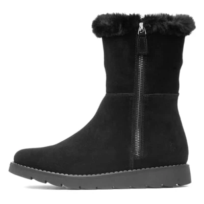 Image of Hush Puppies Women&#039;s Mary Ankle Boots, Black, 5 UK