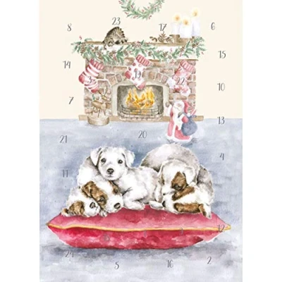 Image of Wrendale Designs by Hannah Dale All I Want For Christmas Advent Calendar Card 158mm 210mm