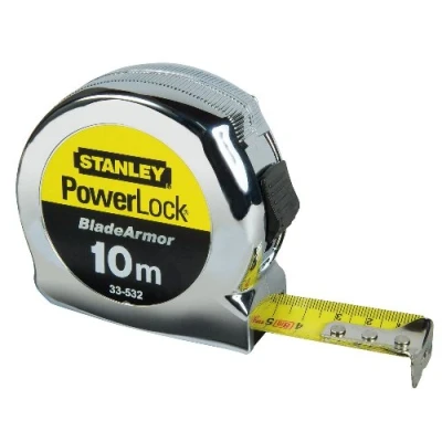 Image of Stanley 0 33 532 10m Micro Powerlock Tape with Blade Armor, Silver