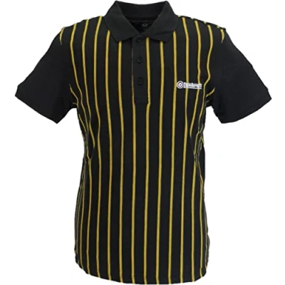 Image of Lambretta Mens Striped Polo Shirts Black (XXX Large)