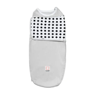 Image of Nanit Breathing Wear Swaddle Works Pro Baby Monitor to Track Motion Sensor Free, Real Time Alerts, 100 Percent Cotton, Size Large (1 Pack), 3 6 Months, Pebble Grey