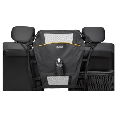 Image of Kurgo Backseat Barrier, Car Barrier for Dogs, Easy Installation, Mesh Top Opening, Storage Pockets, Black