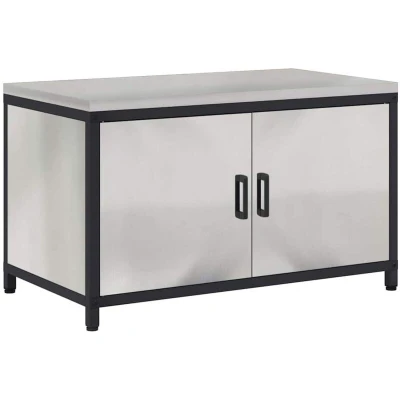 Image of Kitchen Storage Cabinet with Shelf Door Silver Stainless steel Vidaxl
