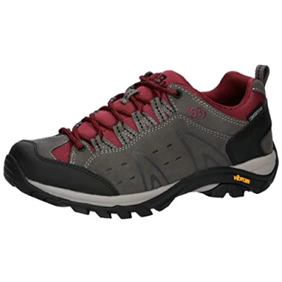 Image of Brütting Unisex Mount Bona Low Trekking and Hiking Shoes, Grey Bordeaux, 6 UK