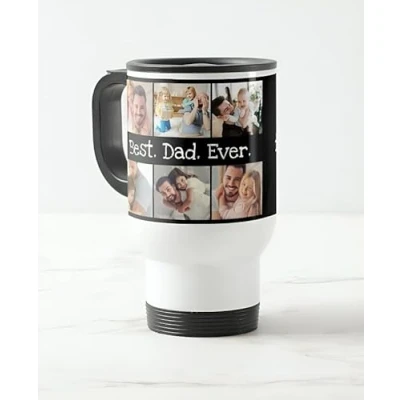 Image of EKAM Personalised Travel Mug 14oz Stainless Steel Insulated Tea/Coffee Add Your Photos and Text Present for Dad Gift Father&#039;s Day Daddy Grandad Grandpa (Design 03)