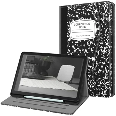 Image of FINTIE Case for Samsung Galaxy Tab S6 Lite 10.4 Inch 2022/2020 Model (SM P610/P613/P615/P619) with S Pen Holder, Multi Angle Viewing Soft TPU Back Cover Pocket Auto Wake/Sleep, Composition