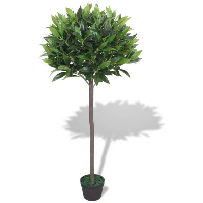 Image of vidaXL Artificial Bay Tree Plant with Pot 125 cm Green