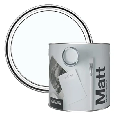Image of Rust Oleum Colours Matt Emulsion Wall and Ceiling Paint Icecap 2.5L