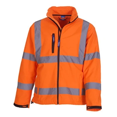 Image of Yoko Hi Vis Softshell Jacket Colour=Hi Orange Size=M