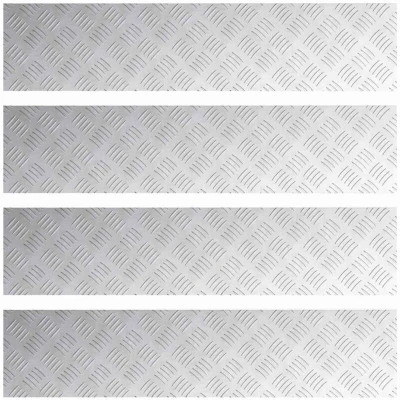 Image of vidaXL Aluminium Checker Plates 4 pcs Non Slip 90x20 cm