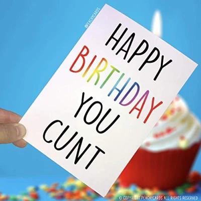 Image of Happy Birthday Cards, Boyfriend C*nt Funny Cards Card for Friend Uncle Novelty Joke Fun PC54