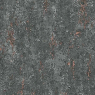Image of Industrial Concrete Grey Wallpaper Metallic Copper Detail Modern Stylish Textured Paste The Wall Vinyl