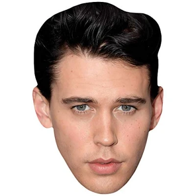 Image of Austin Butler (Black Hair) Celebrity Mask, Flat Card Face, Fancy Dress Mask