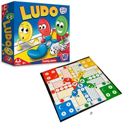Image of HTI 1372492 Toys Traditional Games Ludo Family Board Game Set, Multicolor, 35.5 x 5 cm