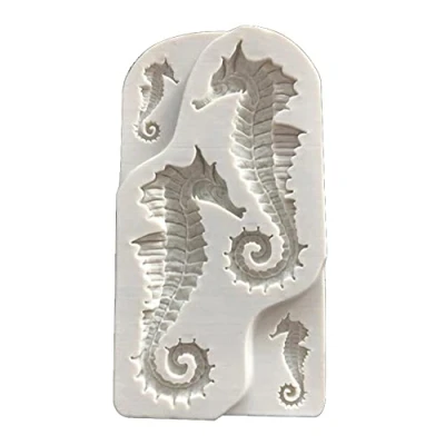 Image of DUORUIMI Fondant Cake Chocolate Mould Silicone Cookie Candy Baking DIY Kitchen Tool Party Decorating Animal Seahorse Pattern