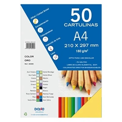 Image of Dohe Pack of 50 Pieces Card, A4 Gold
