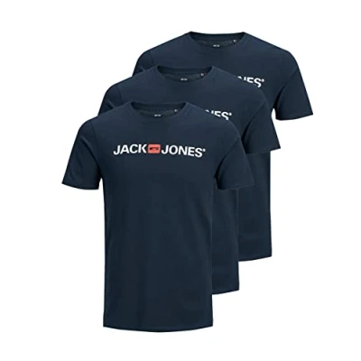 Image of JACK &amp; JONES Male T Shirt Pack of 3, S