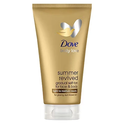Image of Dove Summer Revived Light to Medium Gradual Tanning Lotion For Face and Body All Skin Types 75ml