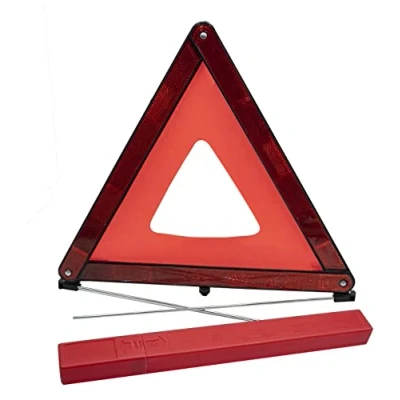 Image of UKB4C Roadside Safety Warning Triangle Car Kit For Breakdown Foldable Deflectors, Wind Tested with Case, Emergency UK and Europe Driving… (Single Pack)