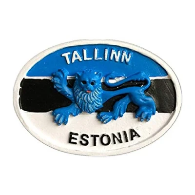 Image of Tallinn Estonia Fridge Magnet Tourist Souvenir Gift, Home Kitchen Decoration Magnetic Sticker Refrigerator Collection