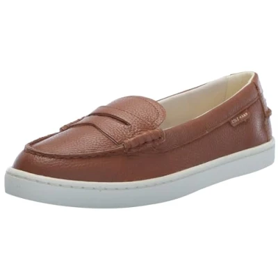 Image of Cole Haan Women&#039;s Nantucket Penny Loafer, Pecan Pebbled Leather, 6.5 UK