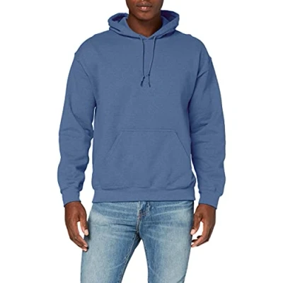 Image of Gildan Men&#039;s Heavyweight Hooded Sweatshirt Hoodie, Blue (Indigo Blue), M