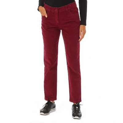 Image of Napapijri Womens MULLEY WINT long trousers with ribbed hems GA4FOE woman Burgundy Cotton Size EU 28
