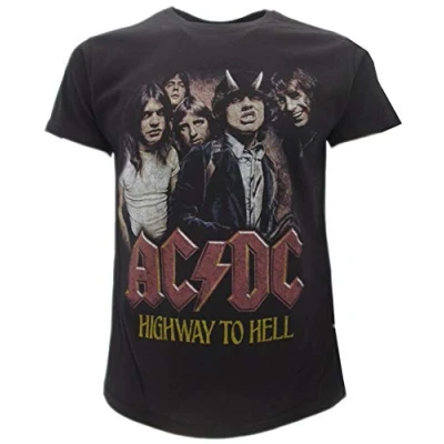 Image of Sconosciuto AC/DC Original T shirt Highway to Hell H2H with tag and originality label Black L
