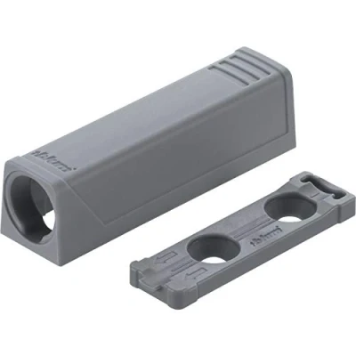 Image of Blum 105031769 Öffnungssystem Tip On mit Adapterplatte Zum Anschrauben 2 Stück V105A031S769, Silver, Set of Pieces