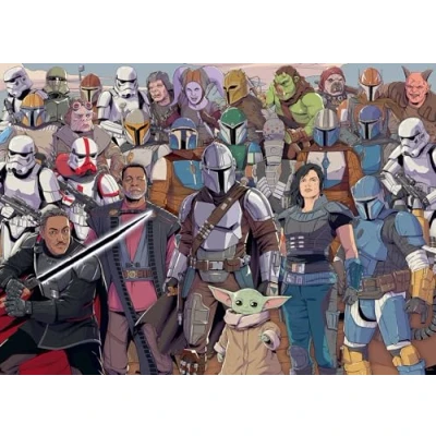 Image of Ravensburger Star Wars The Mandalorian Jigsaw Puzzle for Adults and Kids Age 12 Years Up Challenge Edition 1000 Pieces Baby Yoda