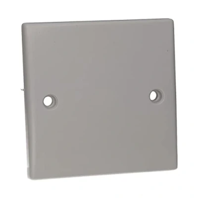 Image of kenable 1 Gang Blanking Plate Cover Curved Edge Rounded Faceplate White [Single Blank Cover]