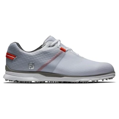 Image of FootJoy Pro SL Sport White/Grey/Orange Golf Shoe, 8.5 UK
