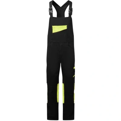 Image of Portwest WX2 Eco Stretch Bib and Brace Black/Yellow XXL