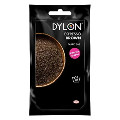 Image of DYLON Hand Dye, Fabric Dye Sachet for Clothes, Soft Furnishings and Projects, 50 g Espresso Brown Pack of 1