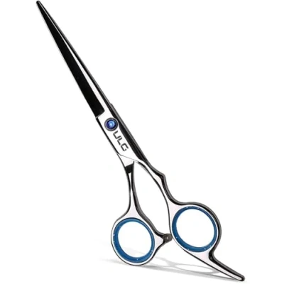 Image of Hair Cutting Scissors Shears, Professional Barber ULG 6.5 inch Hairdressing Scissor Salon Razor Edge Shear Japanese Stainless Steel with Detachable Finger Inserts