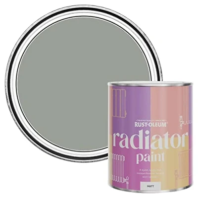 Image of Rust Oleum Green Heat Resistant Radiator Paint in Matt Finish Chalk 750ml (SHDRCT1124)