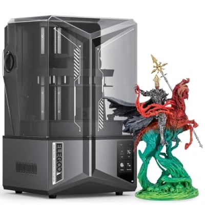 Image of ELEGOO Saturn 4 Ultra 3D Printer, 10 Inch 12k Mono LCD Printing, Auto Leveling, Intelligent Mechanical Sensor, AI Camera, MSLA Resin Printer Large Size 218.88x122.88x220mm3
