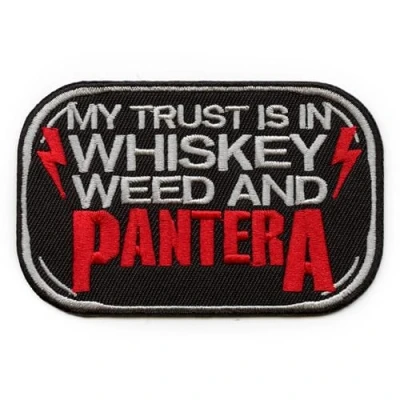 Image of Rock Off Pantera Whiskey And Weed Official Woven Patch