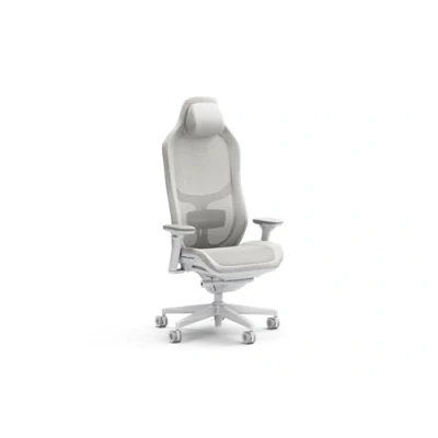 Image of Fractal Design Refine Mesh Light Gaming Chair Ergonomic Office Desk Functionality with 4D Adjustable Armrests, High Back Support, Lumbar Cushion, and Breathable