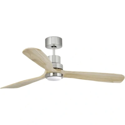 Image of Lantau Led Matt Nickel, Pine Ceiling Fan With DC Motor