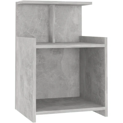 Image of vidaXL Bed Cabinet Concrete Grey 40x35x60 cm Engineered Wood