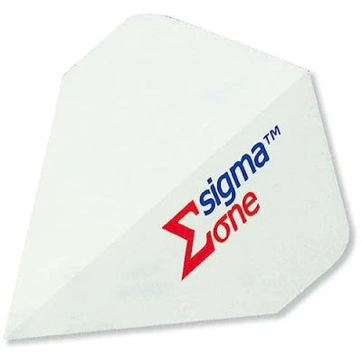 Image of Unicorn Darts Flights White Design Sigma One Shape Durable 100 Micron Polyester PET