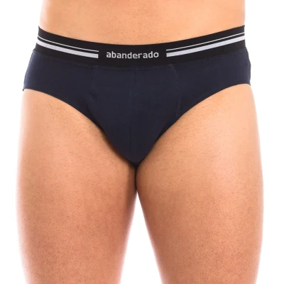 Image of Abanderado Mens Breathable fabric brief, anatomical front, model A077H for men. Superior comfort and fit. Blue Size Medium