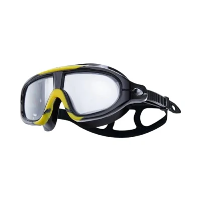 Image of TYR Orion Swim Mask Adult Fit Swimming Goggles (Smoke,Black,Yellow)
