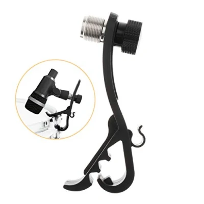 Image of Alnicov Adjustable Drum Mic Shockproof Clamp Movable Mount Kit Hard Groove Gear Universal Clip