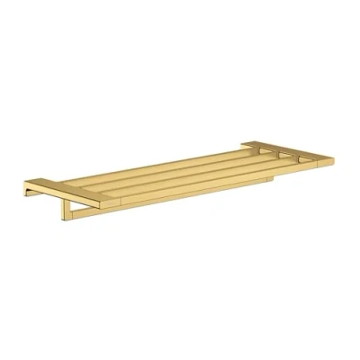 Image of hansgrohe AddStoris towel rack with holder, polished gold optic, 41751990
