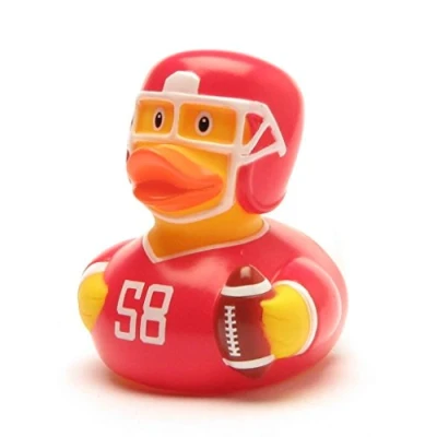 Image of Squeaky Duck Football I Bath L: 7.5 cm Includes Keyring in Set Yellow