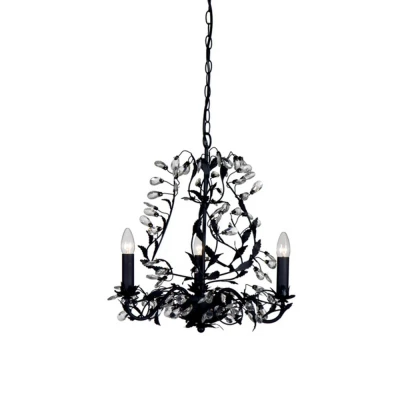 Image of Michelan 3 Light Multi Arm Chandeliers Black